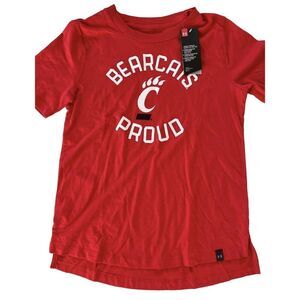 Cincinnati UC Bearcat Under Armour Proud Womens shirt New Red Small College OH